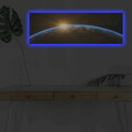 Tablou decorativ cu lumina LED, 3090NASA-018, Canvas, 30 x 90 cm, Multicolor