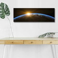 Tablou decorativ cu lumina LED, 3090NASA-018, Canvas, 30 x 90 cm, Multicolor