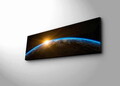 Tablou decorativ cu lumina LED, 3090NASA-018, Canvas, 30 x 90 cm, Multicolor