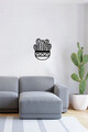 Decoratiune de perete, Cactus 3, Metal, Dimensiune: 20 x 25 cm, Negru