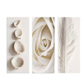 Tablou decorativ MDF, MDF0086, 20 x 50 cm, 3 piese, Multicolor