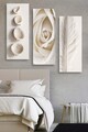 Tablou decorativ MDF, MDF0086, 20 x 50 cm, 3 piese, Multicolor