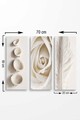 Tablou decorativ MDF, MDF0086, 20 x 50 cm, 3 piese, Multicolor
