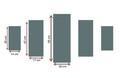 Set 5 tablouri decorative, ST276, MDF , 56 x 20 cm, Multicolor