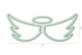 Decoratiune luminoasa LED, Angel, DC 12 V, Verde