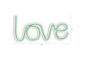 Decoratiune luminoasa LED, Love, DC 12 V, Verde