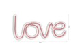 Decoratiune luminoasa LED, Love, DC 12 V, Roz