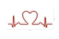Decoratiune luminoasa LED, Love Rhythm, DC 12 V, Rosu