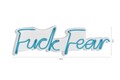 Decoratiune luminoasa LED, Fuck Fear, DC 12 V, Albastru