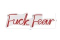 Decoratiune luminoasa LED, Fuck Fear, DC 12 V, Rosu