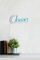 Decoratiune luminoasa LED, Cheers, Benzi flexibile de neon, DC 12 V, Albastru
