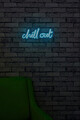 Decoratiune luminoasa LED, Chill Out, Benzi flexibile de neon, DC 12 V, Albastru