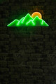 Decoratiune luminoasa LED, Mountain, Benzi flexibile de neon, DC 12 V, Verde galben