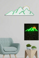 Decoratiune luminoasa LED, Mountain, Benzi flexibile de neon, DC 12 V, Verde galben