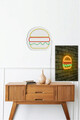 Decoratiune luminoasa LED, Hamburger, Benzi flexibile de neon, DC 12 V, Multicolor