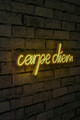 Decoratiune luminoasa LED, Carpe Diem, Benzi flexibile de neon, DC 12 V, Galben