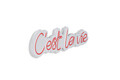 Decoratiune luminoasa LED, C'est La Vie, Benzi flexibile de neon, DC 12 V, Rosu