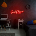 Decoratiune luminoasa LED, Goal Digger, Benzi flexibile de neon, DC 12 V, Rosu