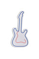 Decoratiune luminoasa LED, Guitar, Benzi flexibile de neon, DC 12 V, Albastru/Roz
