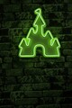Decoratiune luminoasa LED, Castle, Benzi flexibile de neon, DC 12 V, Verde