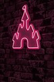 Decoratiune luminoasa LED, Castle,  Benzi flexibile de neon, DC 12 V, Roz