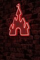 Decoratiune luminoasa LED, Castle, Benzi flexibile de neon, DC 12 V, Rosu