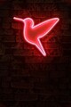 Decoratiune luminoasa LED, Little Bird, Benzi flexibile de neon, DC 12 V, Rosu