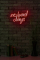 Decoratiune luminoasa LED, No Bad Days, Benzi flexibile de neon, DC 12 V, Rosu