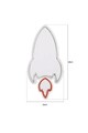 Decoratiune luminoasa LED, Rocket, Benzi flexibile de neon, DC 12 V, Alb/Rosu