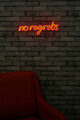 Decoratiune luminoasa LED, No Regrets, Benzi flexibile de neon, DC 12 V, Rosu