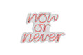 Decoratiune luminoasa LED, Now or Never, Benzi flexibile de neon, DC 12 V, Roz