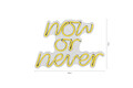 Decoratiune luminoasa LED, Now or Never, Benzi flexibile de neon, DC 12 V, Galben