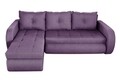 Coltar extensibil reversibil Siena Lux Purple 243x141x81 cm cu lada de depozitare