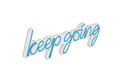 Decoratiune luminoasa LED, Keep Going, Benzi flexibile de neon, DC 12 V, Albastru