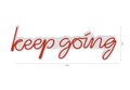 Decoratiune luminoasa LED, Keep Going, DC 12 V, Rosu