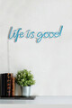 Decoratiune luminoasa LED, Life Is Good, Benzi flexibile de neon, DC 12 V, Albastru