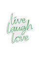 Decoratiune luminoasa LED, Live Laugh Love, Benzi flexibile de neon, DC 12 V, Verde