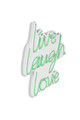 Decoratiune luminoasa LED, Live Laugh Love, Benzi flexibile de neon, DC 12 V, Verde