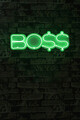 Decoratiune luminoasa LED, BOSS, Benzi flexibile de neon, DC 12 V, Verde