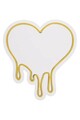 Decoratiune luminoasa LED, Melting Heart, Benzi flexibile de neon, DC 12 V, Galben