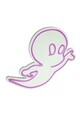 Decoratiune luminoasa LED, Casper The Friendly Ghost, Benzi flexibile de neon, DC 12 V, Roz