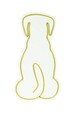 Decoratiune luminoasa LED, Doggy, Benzi flexibile de neon, DC 12 V, Galben