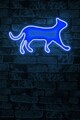 Decoratiune luminoasa LED, Kitty the Cat, Benzi flexibile de neon, DC 12 V, Albastru