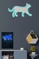 Decoratiune luminoasa LED, Kitty the Cat, Benzi flexibile de neon, DC 12 V, Albastru