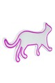 Decoratiune luminoasa LED, Kitty the Cat, Benzi flexibile de neon, DC 12 V, Roz