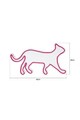 Decoratiune luminoasa LED, Kitty the Cat, Benzi flexibile de neon, DC 12 V, Roz