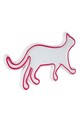 Decoratiune luminoasa LED, Kitty the Cat, Benzi flexibile de neon, DC 12 V, Rosu