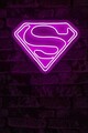 Decoratiune luminoasa LED, Superman, Benzi flexibile de neon, DC 12 V, Roz