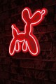 Decoratiune luminoasa LED, Balloon Dog, Benzi flexibile de neon, DC 12 V, Rosu
