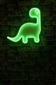 Decoratiune luminoasa LED, Dino the Dinosaur, Benzi flexibile de neon, DC 12 V, Verde